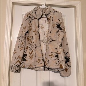 Cozy Patterned Fleece Jacket
